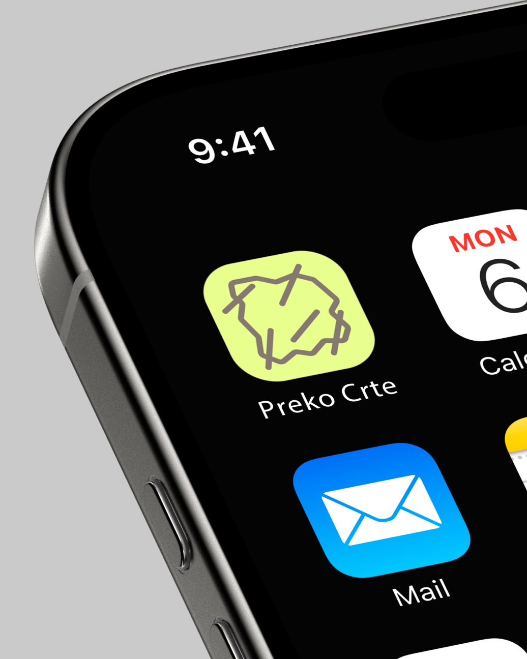 Preko crte application icon displayed on a mobile phone
